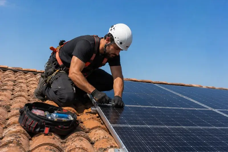 Maintenance et monitoring de panneaux solaires à Fraissines