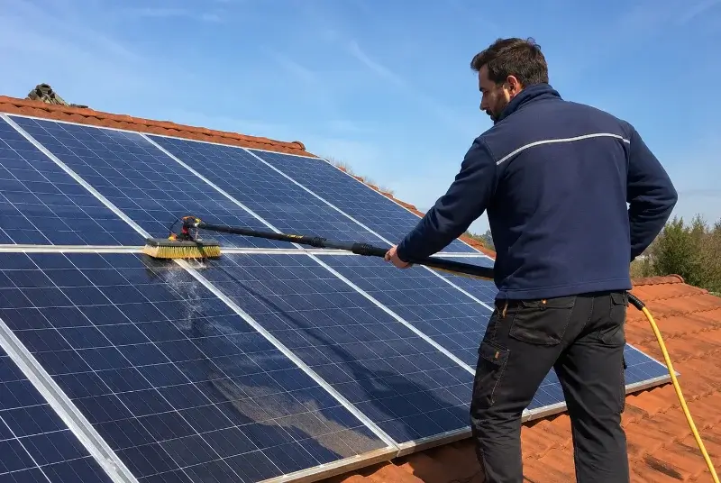 Nettoyage et entretien de panneaux solaires à Fraissines